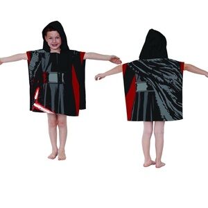 Star Wars Kylo Ren Hooded Poncho Bath Towel for Kids 22" x 22" NEW
